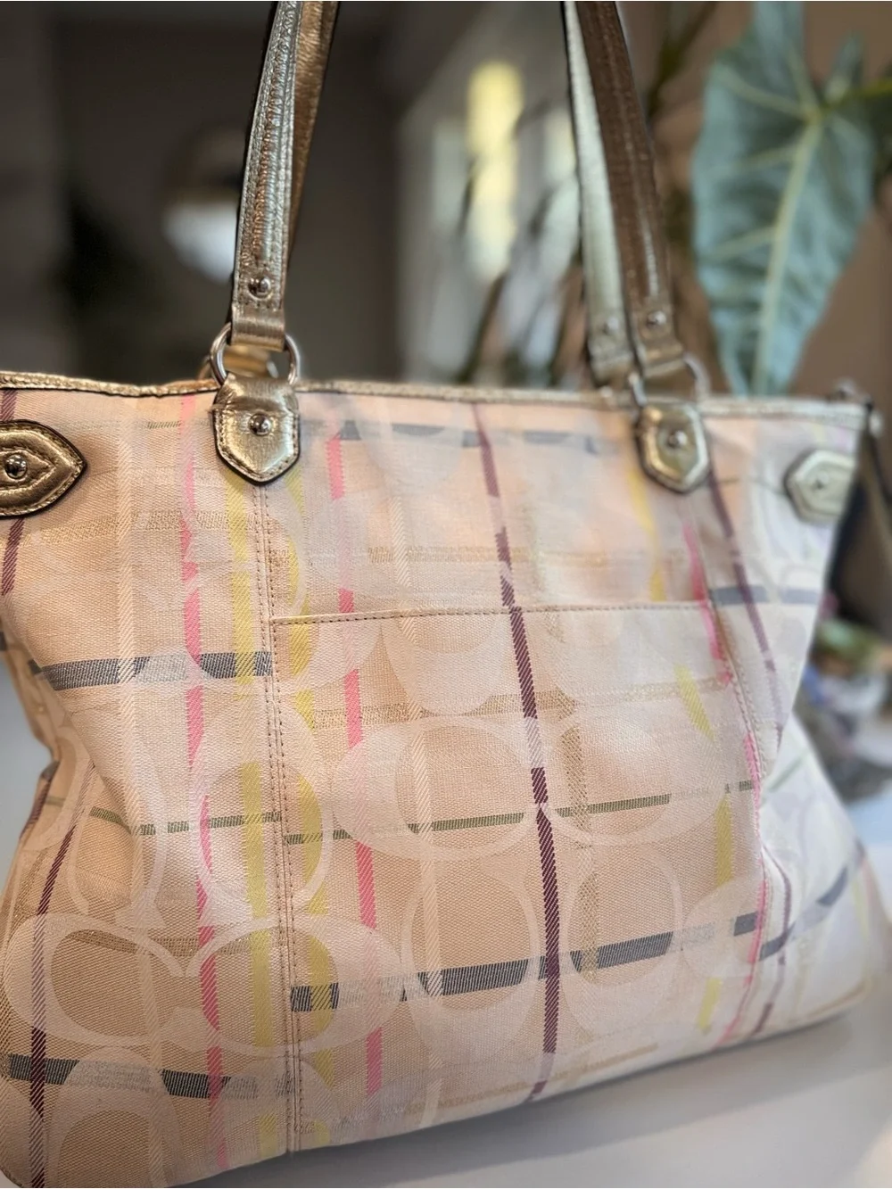 Coach shoulder tote
